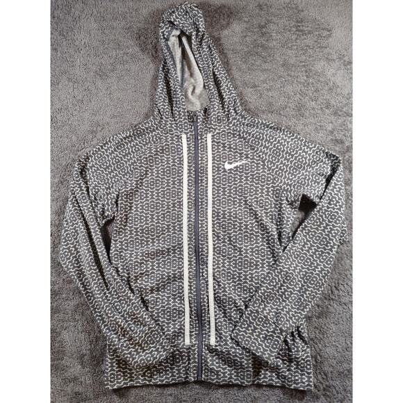Nike Other - Nike Grey Zip Up Hoodie Sweatshirt Size XL 100% Cotton Swoosh Logo